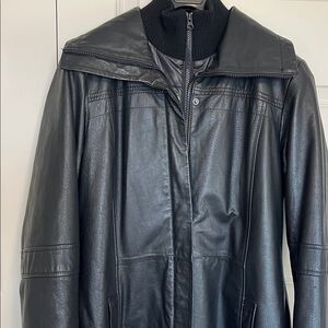 Danier black leather jacket